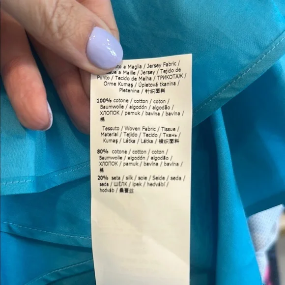 Weekend Max Mara Blue Ruffled Sleeveless Blouse - Picture 5 of 6